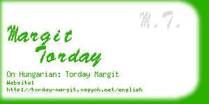 margit torday business card